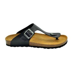 Plakton 105081 Bolero Black Men's Comfortable Leather Sandal MADE in Spain